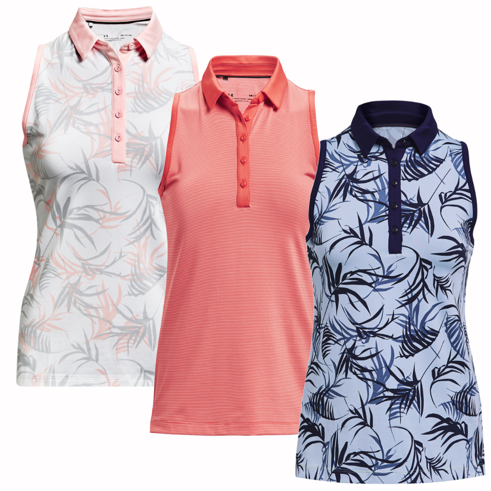 Under Armour Ladies Zinger Sleeveless Novelty Golf Polo. Great Value