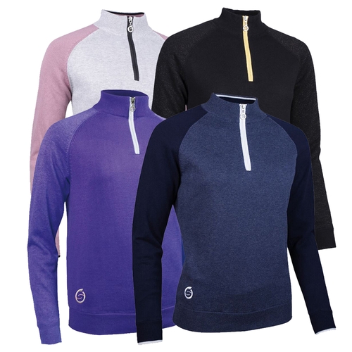Sunderland Ladies Zonda Zip Neck Lined Golf Sweater