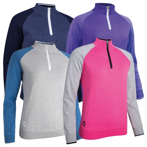 Sunderland Ladies Zonda Zip Neck Lined Golf Sweater