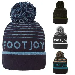 FootJoy Mens Striped Bobble Hat