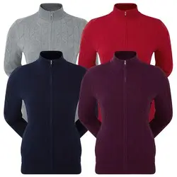FootJoy Ladies Full-Zip Lined Wool Blend Pullover - New