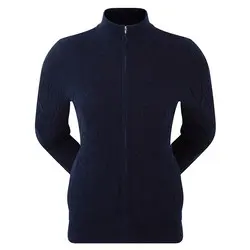 FootJoy Ladies Full-Zip Lined Wool Blend Pullover - New