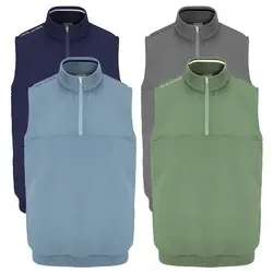 Oscar Jacobson Westland Sleeveless Quarter Zip Golf Pullover