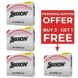 Srixon Z Star XV Yellow Golf Balls - 4 for 3 with FREE personalisation