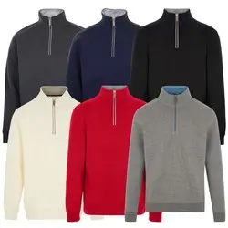 ProQuip Mens Mistral Cotton Zip Golf Sweater