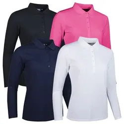 Glenmuir Ladies Misha Performance Pique Long Sleeve Golf Polo