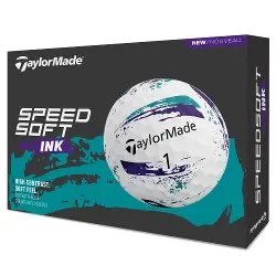 TaylorMade Speedsoft Ink Purple/Teal Golf Balls