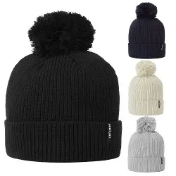 FootJoy Mens Cuffed Bobble Hat