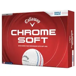 Callaway 2026 Chrome Soft Triple Track Golf Balls - White