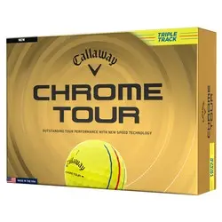 Callaway Chrome Tour Triple Track Golf Balls - Yellow
