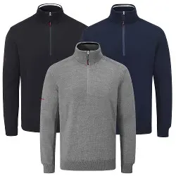 Oscar Jacobson Rumsey Quarter Zip Lined Golf Top
