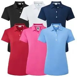 Footjoy Ladies Stretch Solid Golf Pique