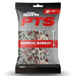 Pride PTS Bamboo 2 1/8 Red Golf Tees 