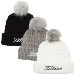 Titleist Cable Knit Pom Pom Beanie Hat