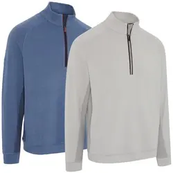 Callaway Mens Brushed Rib Quarter Zip Golf Pullover