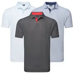 FootJoy Mens Irongate Print Lisle Golf Polo Shirt