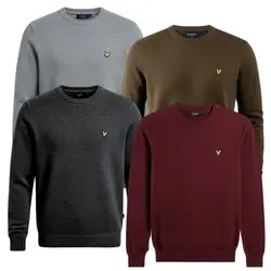Lyle and Scott Mens Cottom Merino Crew Jumper