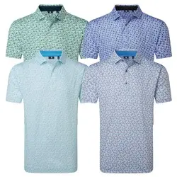 FootJoy Surfs Up Print Lisle Golf Polo Shirt