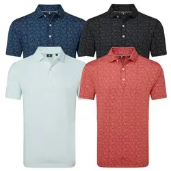 FootJoy Wingtip Floral Lisle Golf Polo Shirt