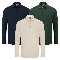 Ping Demitri Mens Long Sleeve Golf Polo Shirt
