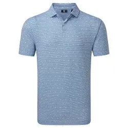 FootJoy Mens Geometric Lisle Golf Shirt