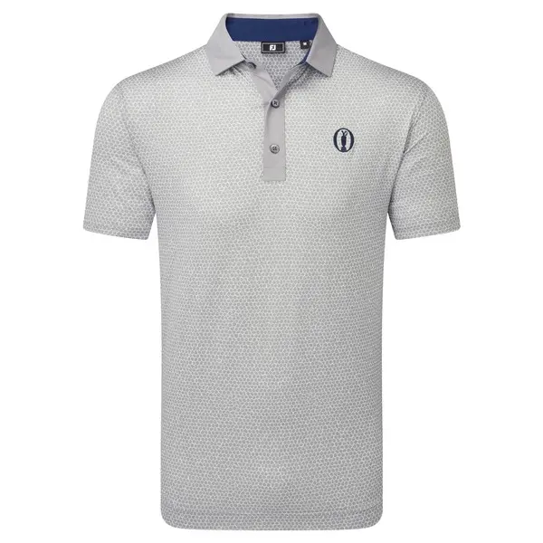 FootJoy Open Championship 2025 Rocks Print Lisle Golf Polo Shirt