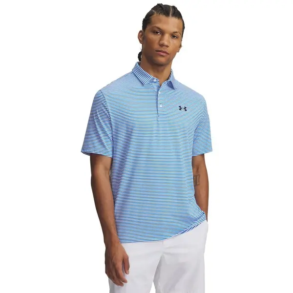 Under Armour Playoff 3.0 Eighth Heathered Stripe Golf Polo