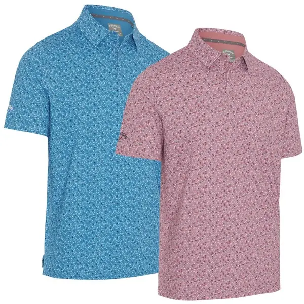 Callaway Mens Novelty Confetti Print Golf Polo Shirt