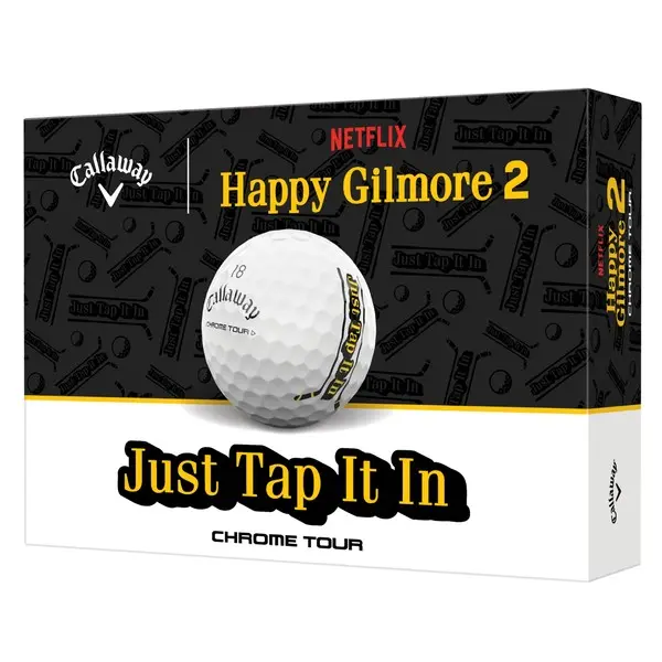 Callaway Chrome Tour Happy Gilmore 2 Golf Balls - Just Tap It