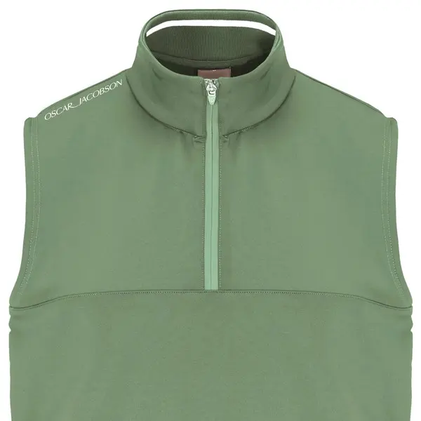 Oscar Jacobson Westland Sleeveless Quarter Zip Golf Pullover