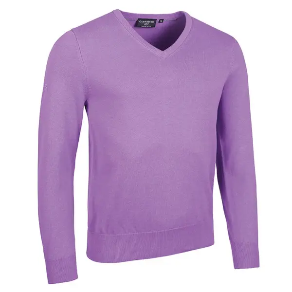 Glenmuir Mens Eden Supersoft Cotton V Neck Golf Sweater