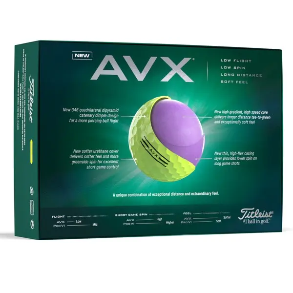 Titleist AVX Yellow Golf Balls