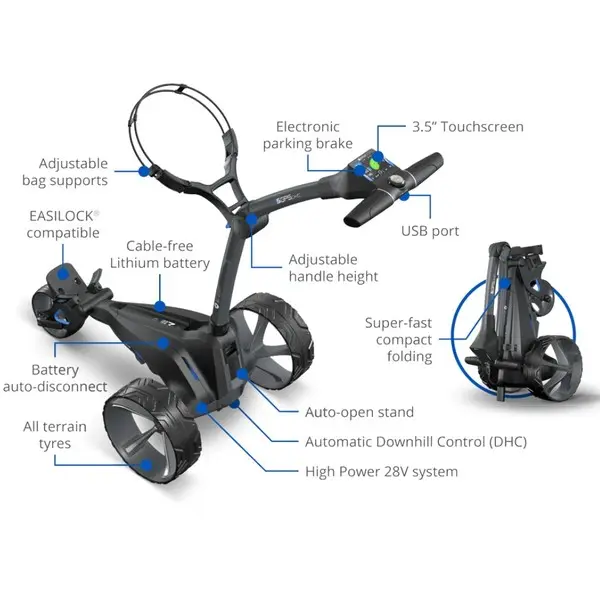 Motocaddy M5 GPS DHC Extended Lithium Golf Trolley