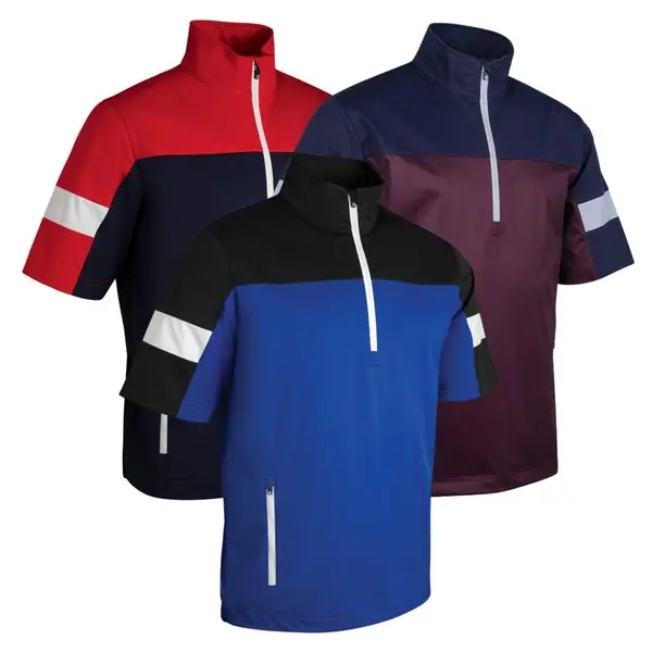 Sunderland Mens Cortina Panelled Half Sleeve Golf Windshirt 