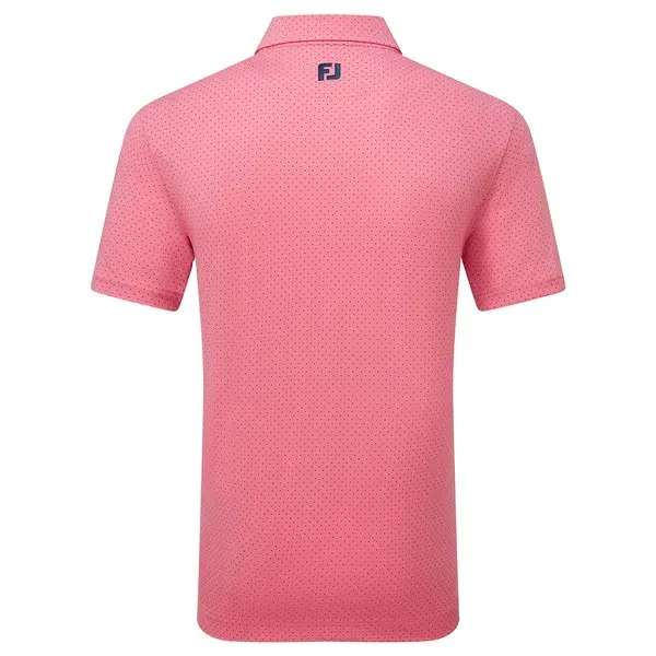 FootJoy Mens Stretch Lisle Dot Print Golf Polo Shirt
