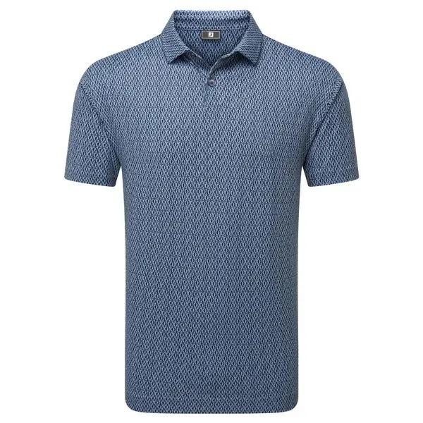 FootJoy Mens Modernist Geo Pique Golf Polo Shirt