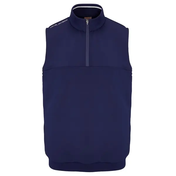 Oscar Jacobson Westland Sleeveless Quarter Zip Golf Pullover