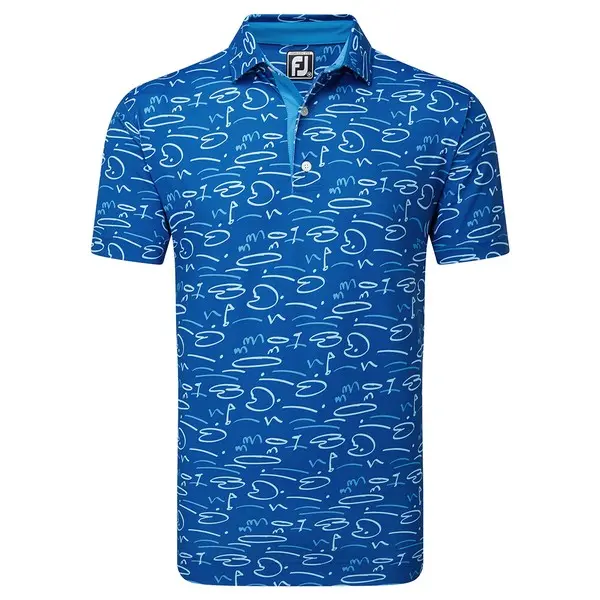 FootJoy Mens Golf Course Doodle Golf Polo Shirt