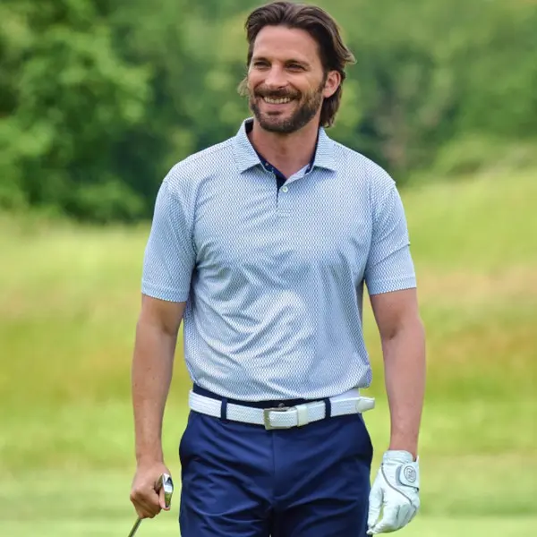 Mens Golf Course Footjoy Golf Polo Shirt FootJoy Men's Painted