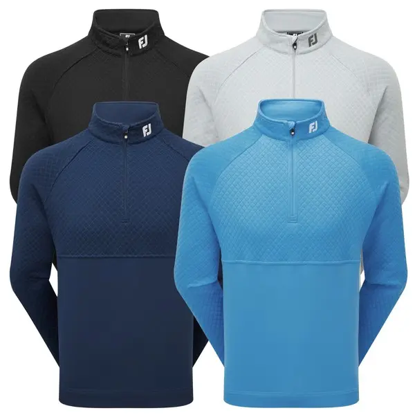 FootJoy Mens Jacquard Thermal Chill-Out Golf Pullover