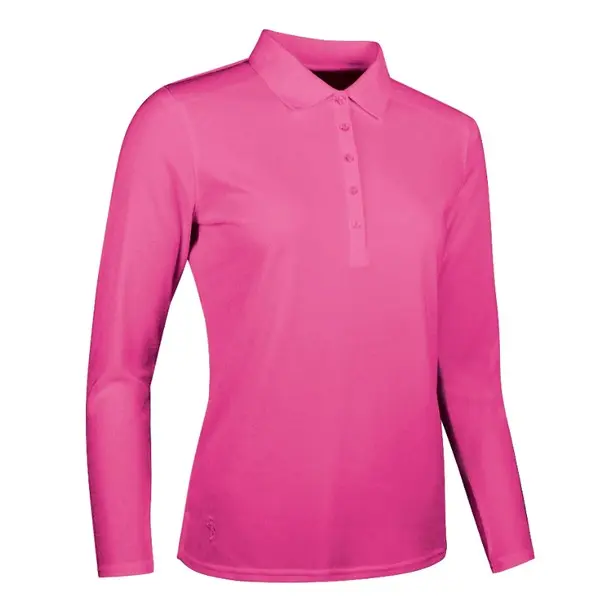 Glenmuir Ladies Misha Performance Pique Long Sleeve Golf Polo Shirt