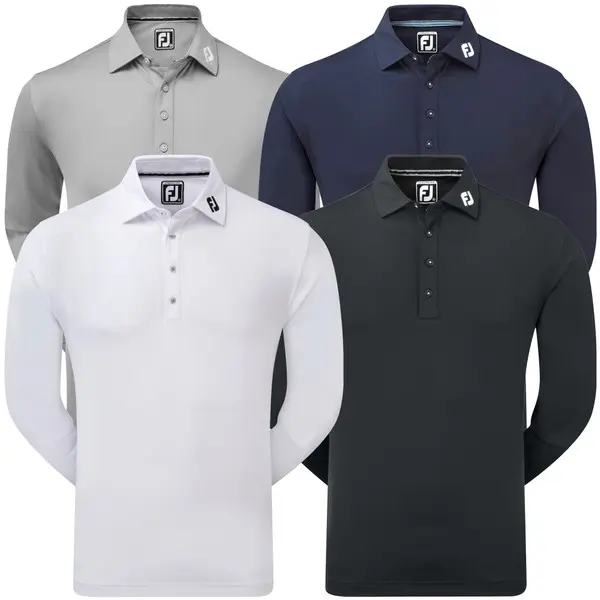 FootJoy Long Sleeve Golf Polo Shirt Free UK Delivery Save 29%