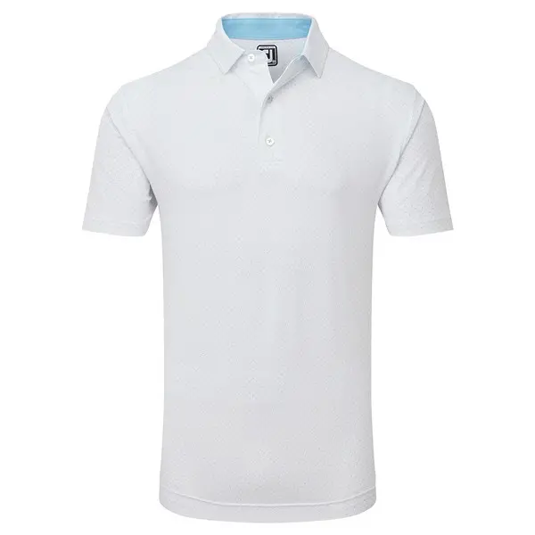 FootJoy Mens Stretch Lisle Dot Print Golf Polo Shirt