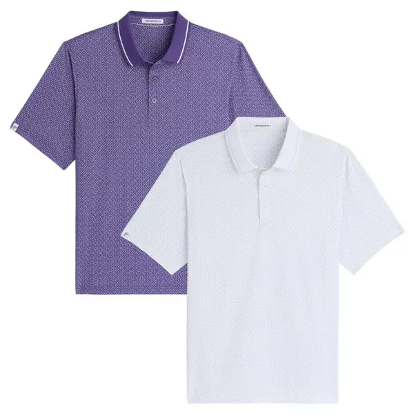 Ashworth Mens Dual Floral Golf Polo Shirt