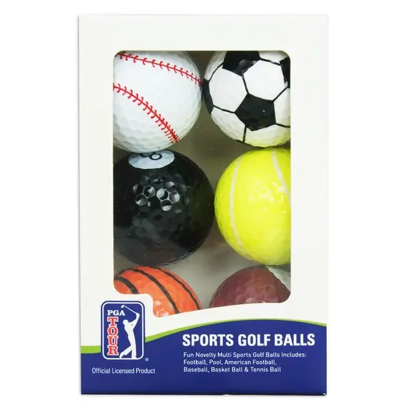 PGA Tour Sports Golf Balls - 6 Pack
