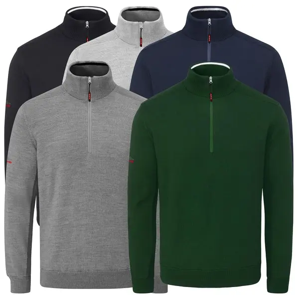 Oscar Jacobson Rumsey Quarter Zip Lined Golf Top