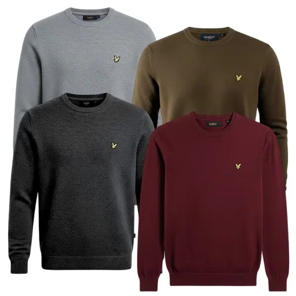 Lyle and Scott Mens Cottom Merino Crew Jumper