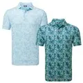 FootJoy Mens Garden Print Lisle Golf Polo Shirt