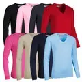 Glenmuir Ladies Maya Merino V Neck Golf Sweater 