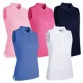 Glenmuir Ladies Jenna Sleeveless Golf Performance Pique Polo Shirt